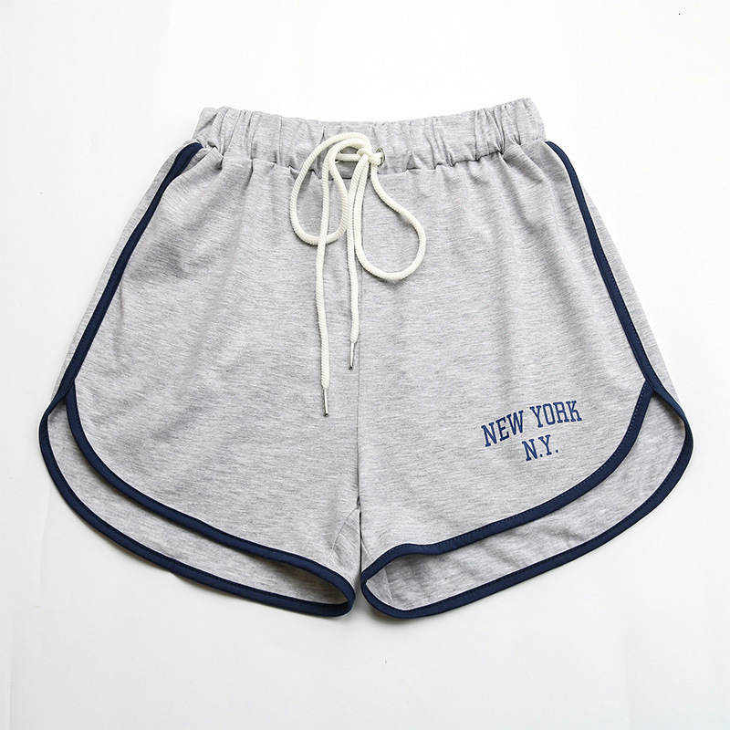 2025S Designer Shorts For Women Ins Style Women S Gray Letter Printed Sports Loose Shorts Beach Pants