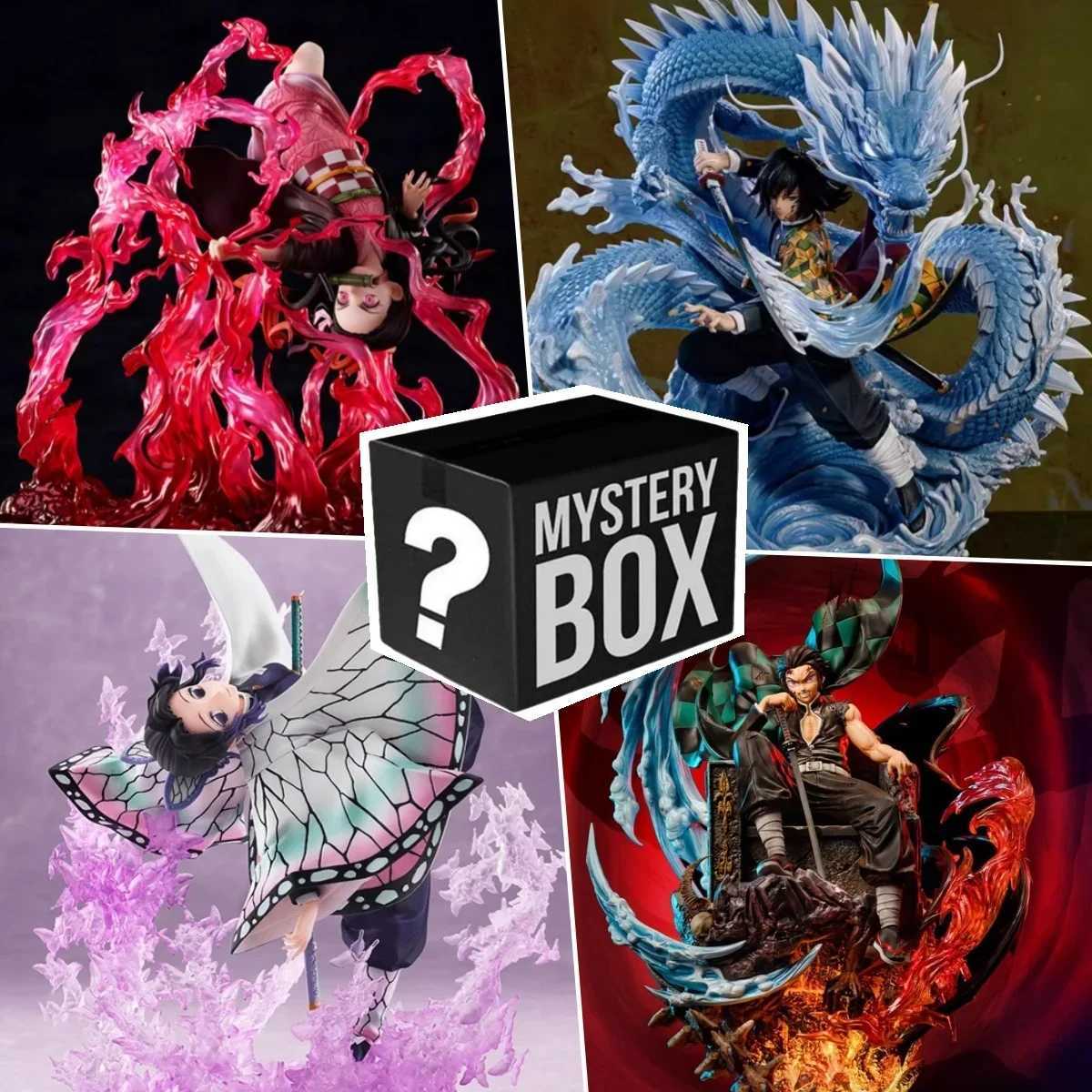 Demon Slayer Mystery Box Anime Mystery Figures Blind Box Kamado Nezuko Tanjirou Hashibira Inosuke Surprise Box Blind Bag X250409