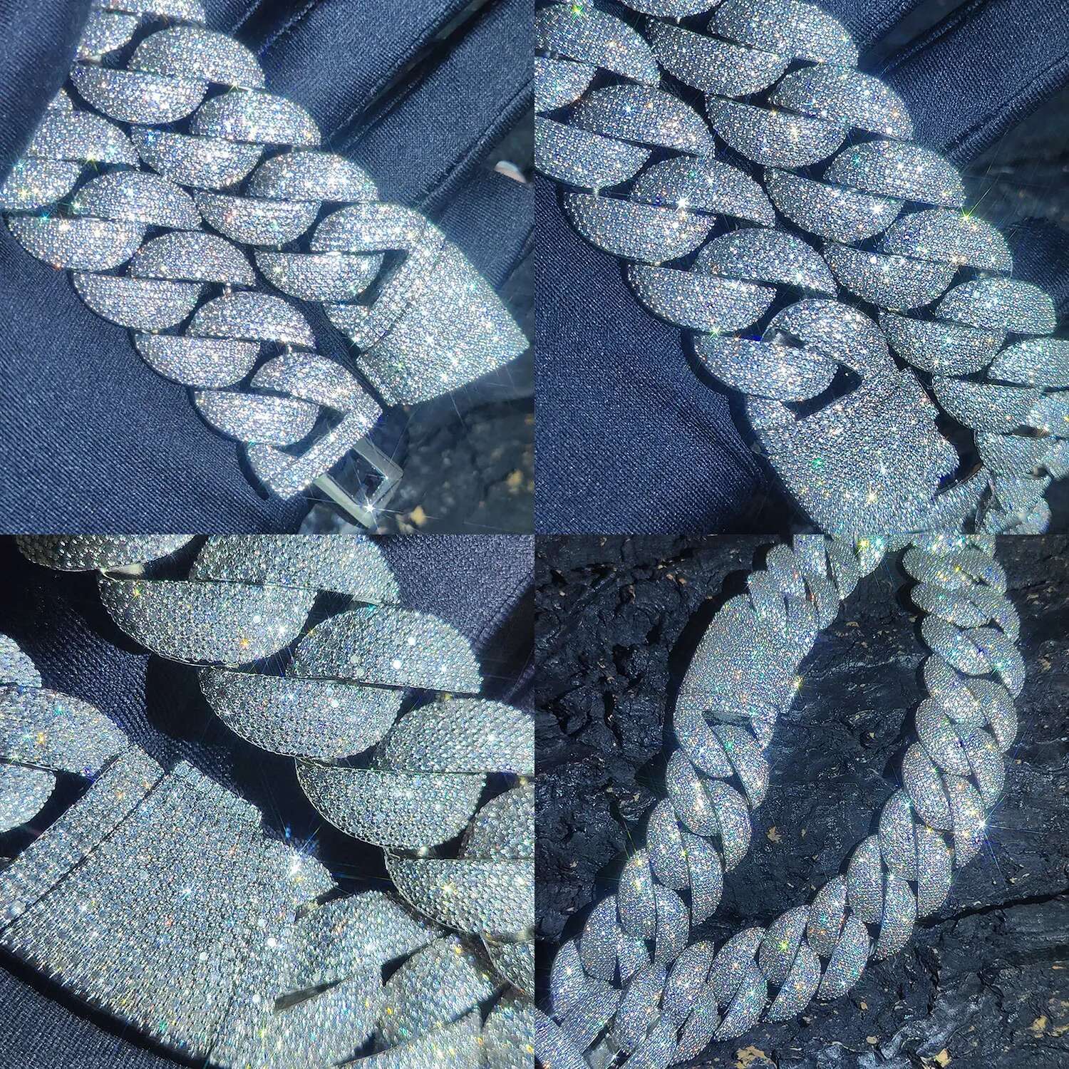 Luxury Jewelry 22mm Diamond Chain Men Iced Out Bling CZ Silver/Gold Plated Rapper Hip Hop Thick Cuban Link Necklace Gift for Him