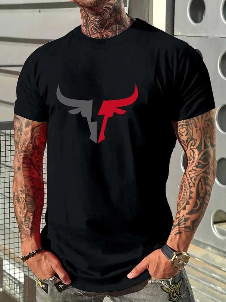 Summer rap hip-hop T-shirt mens T-shirt city street fashion short sleeved top daily casual T-shirt bank printed mens T-shirtXJ250409
