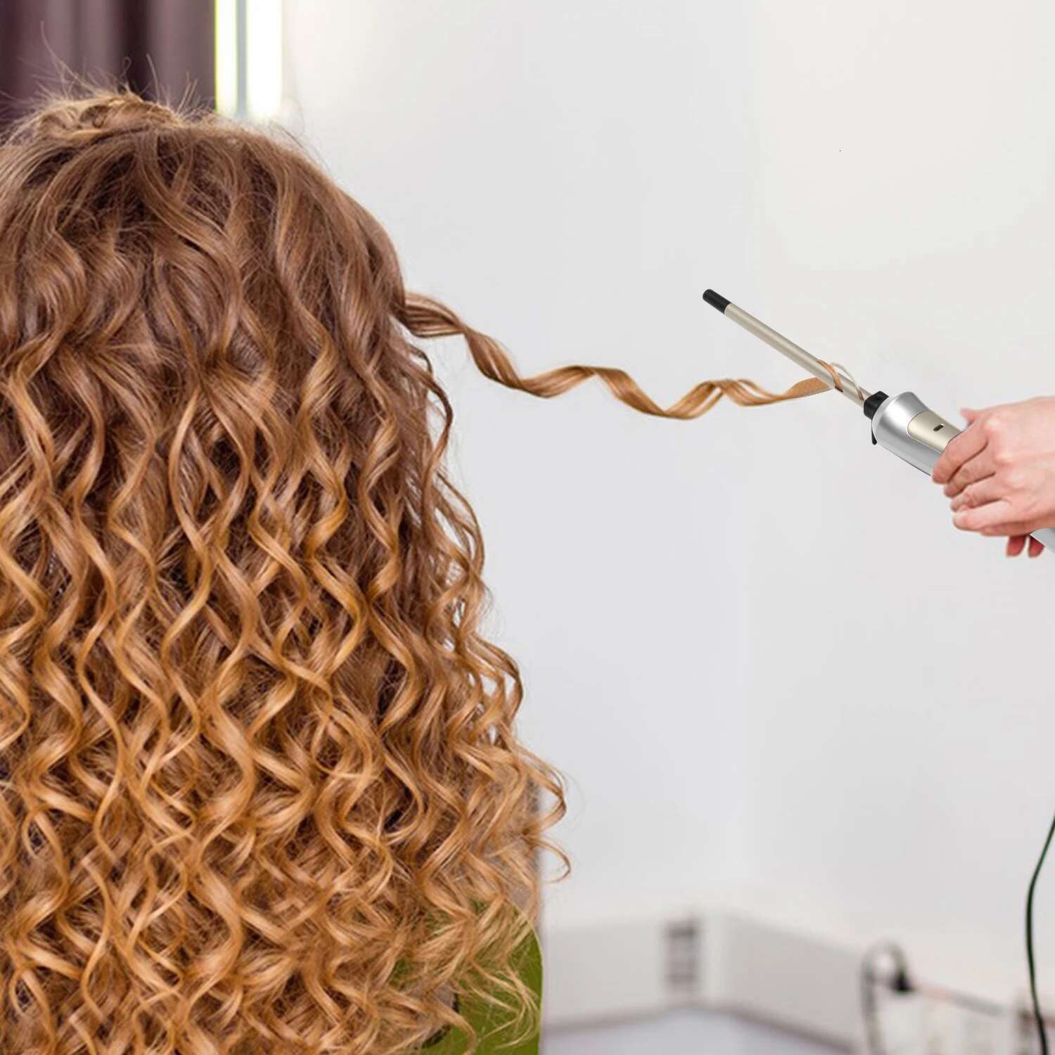 Curg 9Mm Wand Professional Curly Tongs Ceramic Electric Hair Curler Salon Styg Tools Small Crimping Iron
