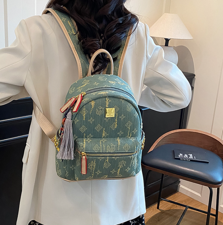 Free Shipping Backpack Set Retro Luxury Style Exquisite Large & Small Combination Daily Outing Versatile Practical Backpack