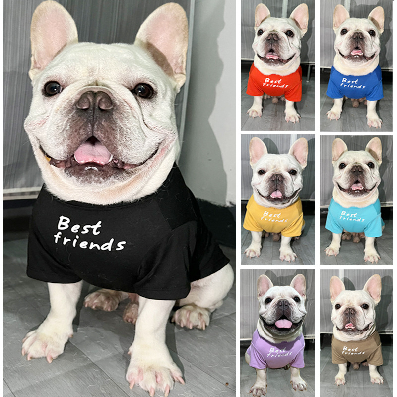 free shipping designer bags sand bulldog round neck t-shirt dog pet clothing supplies new