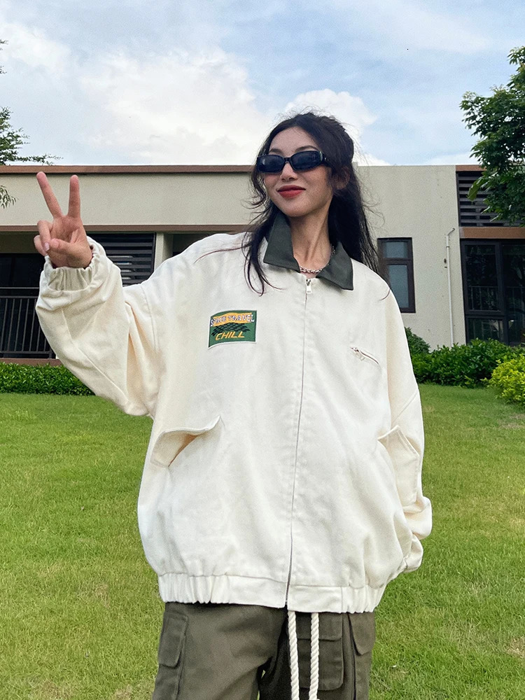 Tawaaiw Preppy Style Jacket and Coats Womens Gothic Street Clothing Y2k Super Baseball Uniform Autumn Top 250409