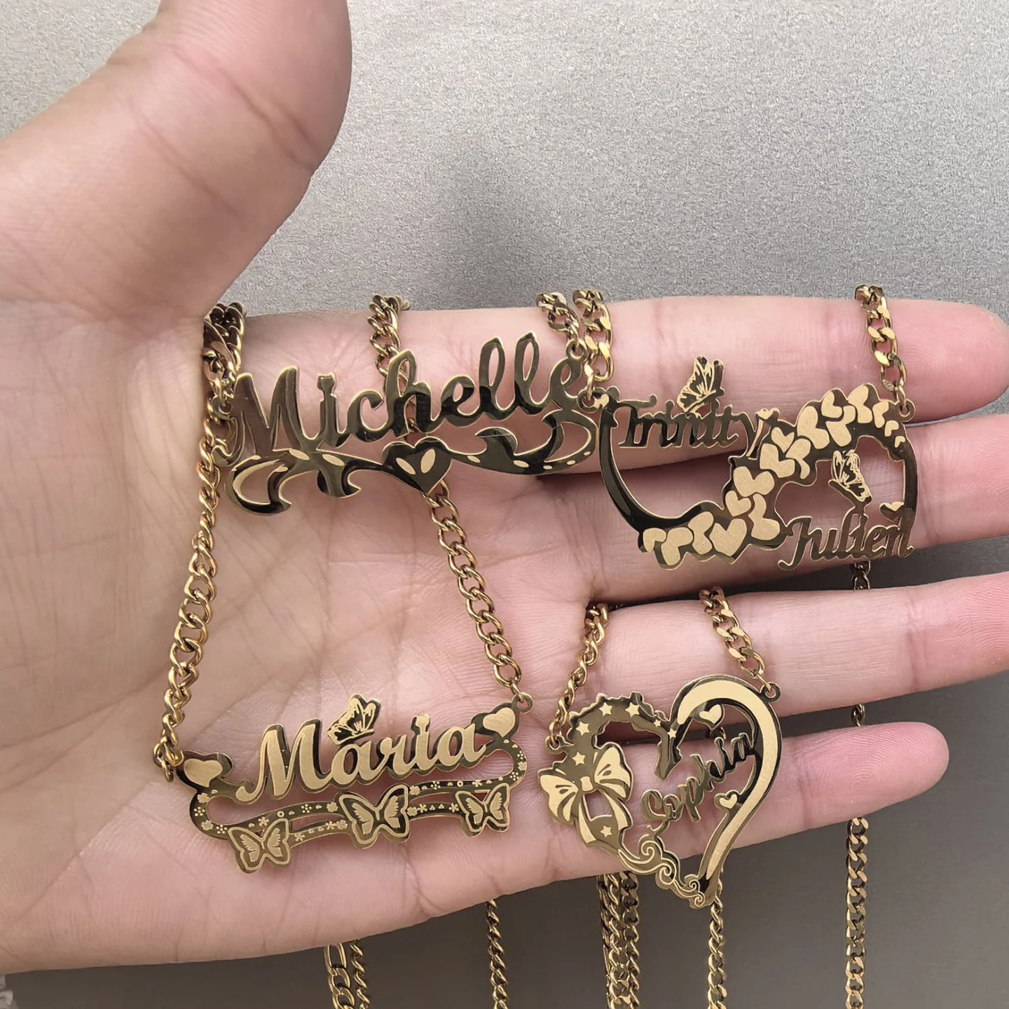 Atoztide Personalized Custom Name Necklace for Women Stainless Steel Heart Engrave Nameplate Choker Link Chain Jewelry Gifts 250409
