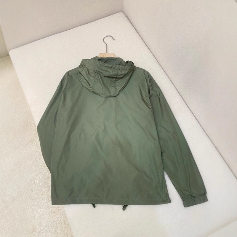 25 New European Products Recycled Nylon Hooded Men's Jacket Correct Version P Home High Standard Triangle Coat