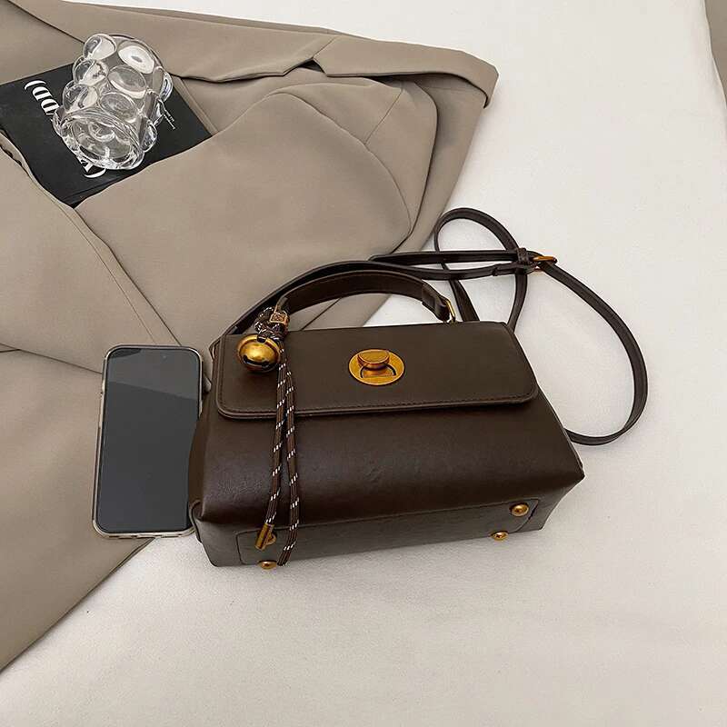 Fashion Women Leather Handbag Vintage Tote Bags Solid Trend Wild Women S Square Shoulder Bag For Ladies