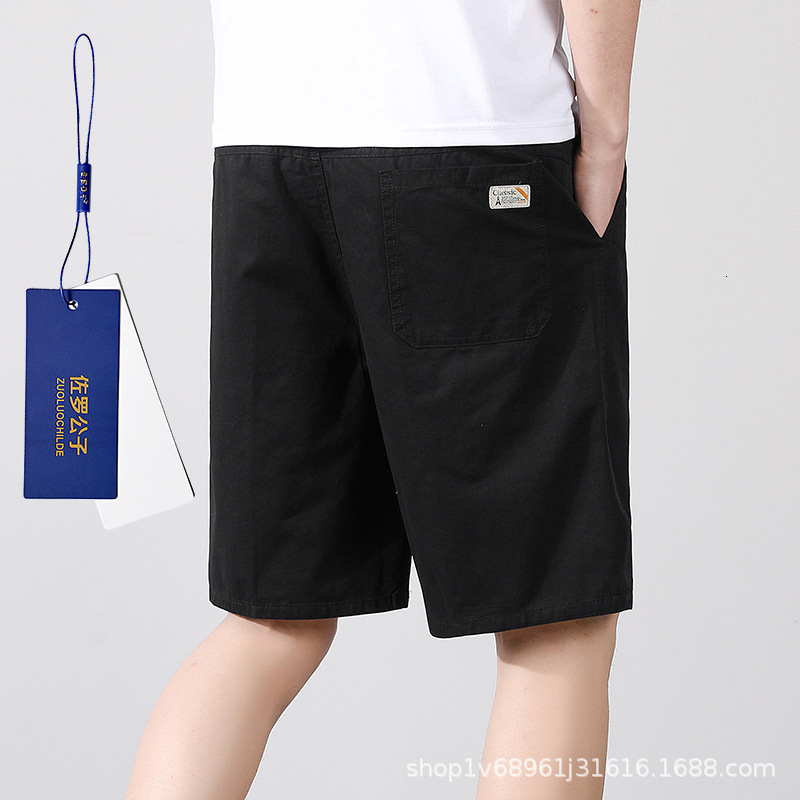 2025 New Designer Men Shorts Zuo Luo Gongzi Shorts Middle-Aged Casual Five Quarter Men's Summer Thin Design Pure Cotton Loose Workwear Mid Length