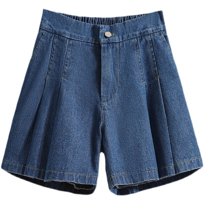 2025S Women S Designer Shorts Fat And Plus Size Women S Pound Denim Shorts Summer A Line Leg Wide Elastic High Waist Female Student Hot Pants Hot Pant