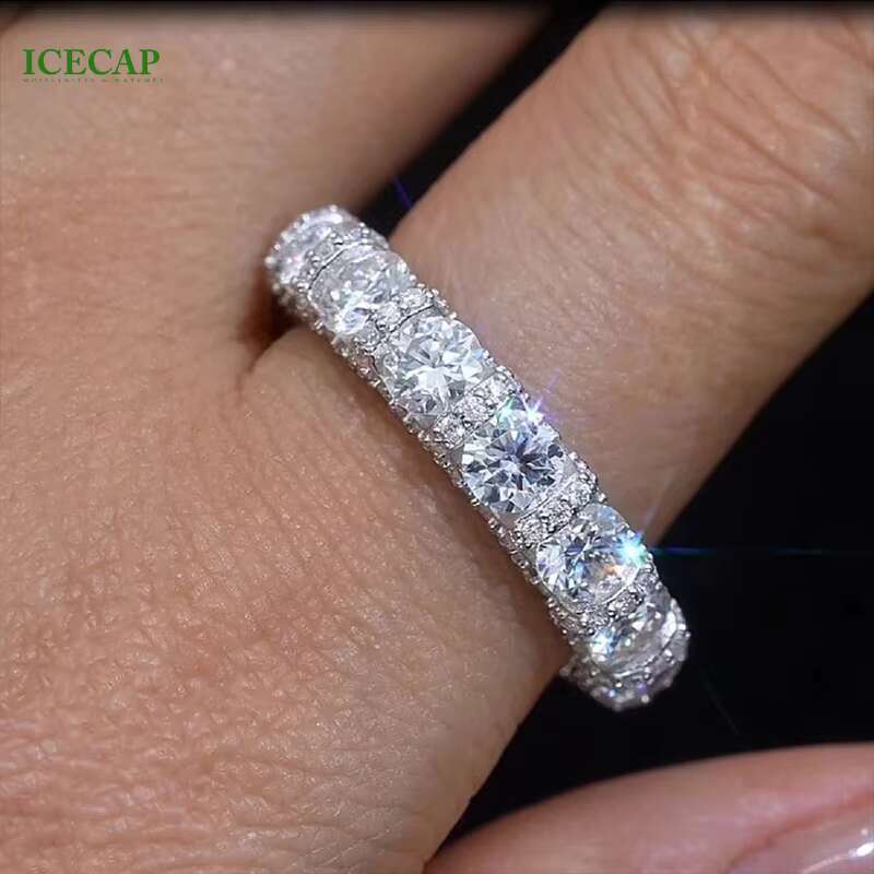 Mens Luxury Moissanite Jewelry Diamond Ring S925 Sterling Silver VVS1 Moissanite Ring With GRA Certificate