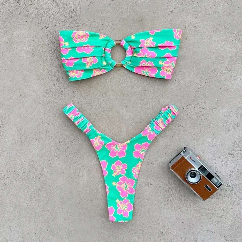 Micro Push Up Women Swimsuits 2025 Sexy Female Swimwear Brazilian Bikini Set Thong Biquini Swim Suits Print Beachwear
