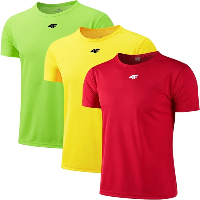 3 packs of mens sports running gym quick drying short sleeved performance moisturizing Wicking Tshirt 250409