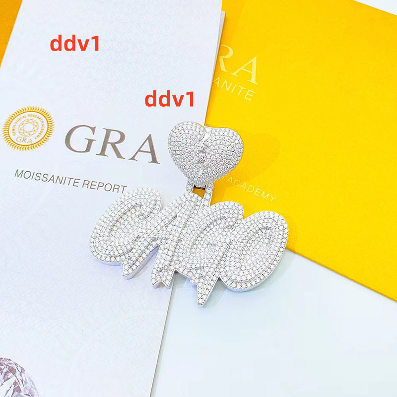 Hot Selling Hip Hop Jewelry in 2023 925 Silver Moissanite Diamond Mens Custom Pendant Customizable