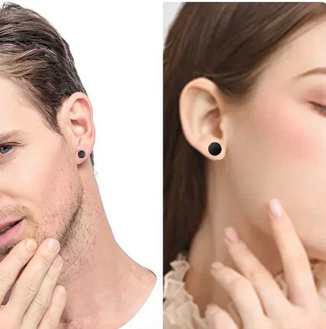2PCS Magnetic Ear Clips Stud Earrings Non Piercing Strong Magnet Fake Piercing Women Men Jewelry Clip Earrings for Kids Girls Z250408