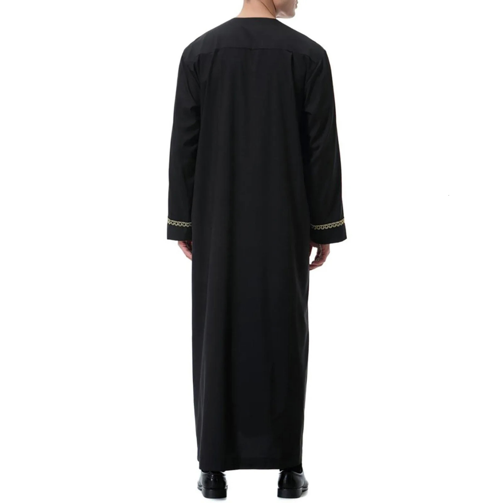 Mens long sleeved Kaftan Thobe Muslim style mens casual robe Pakistani Arab Thobes 250409