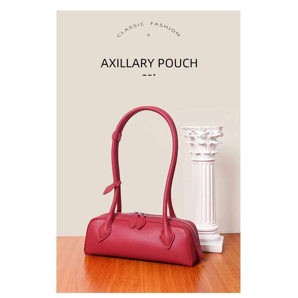 2024 New Women Genuine Leather Armpit Candy Color Purses And Handbags Large Capcity Bags