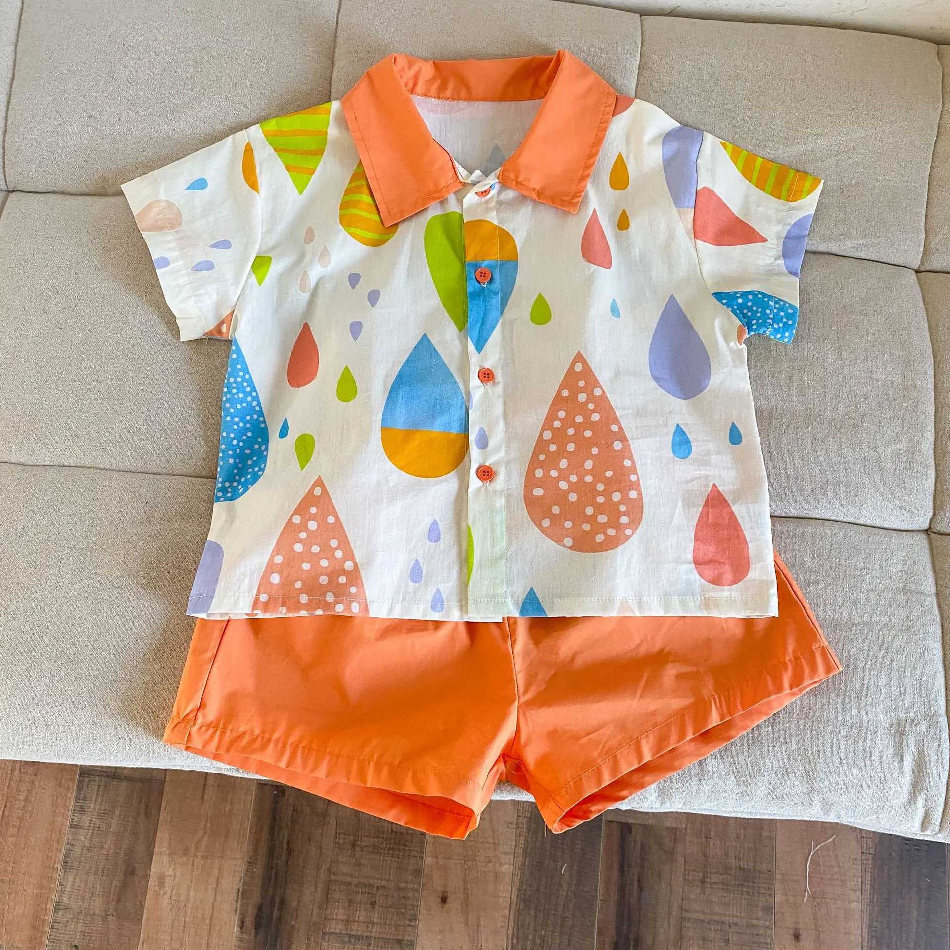 5604 Brothers and sisters Clothing 2025 Hot Summer Color Boys Suit or Girls Dress 1-10 Childrens Holiday Clothing S2548