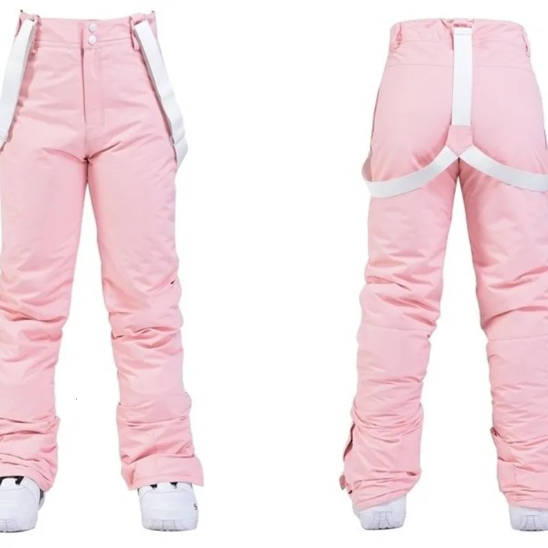 Winter Plus Size Ski Pants Men Women Relaxed Fit Thermal Insulated Windproof Snowboard Trousers with Adjustable Suspenders 251107