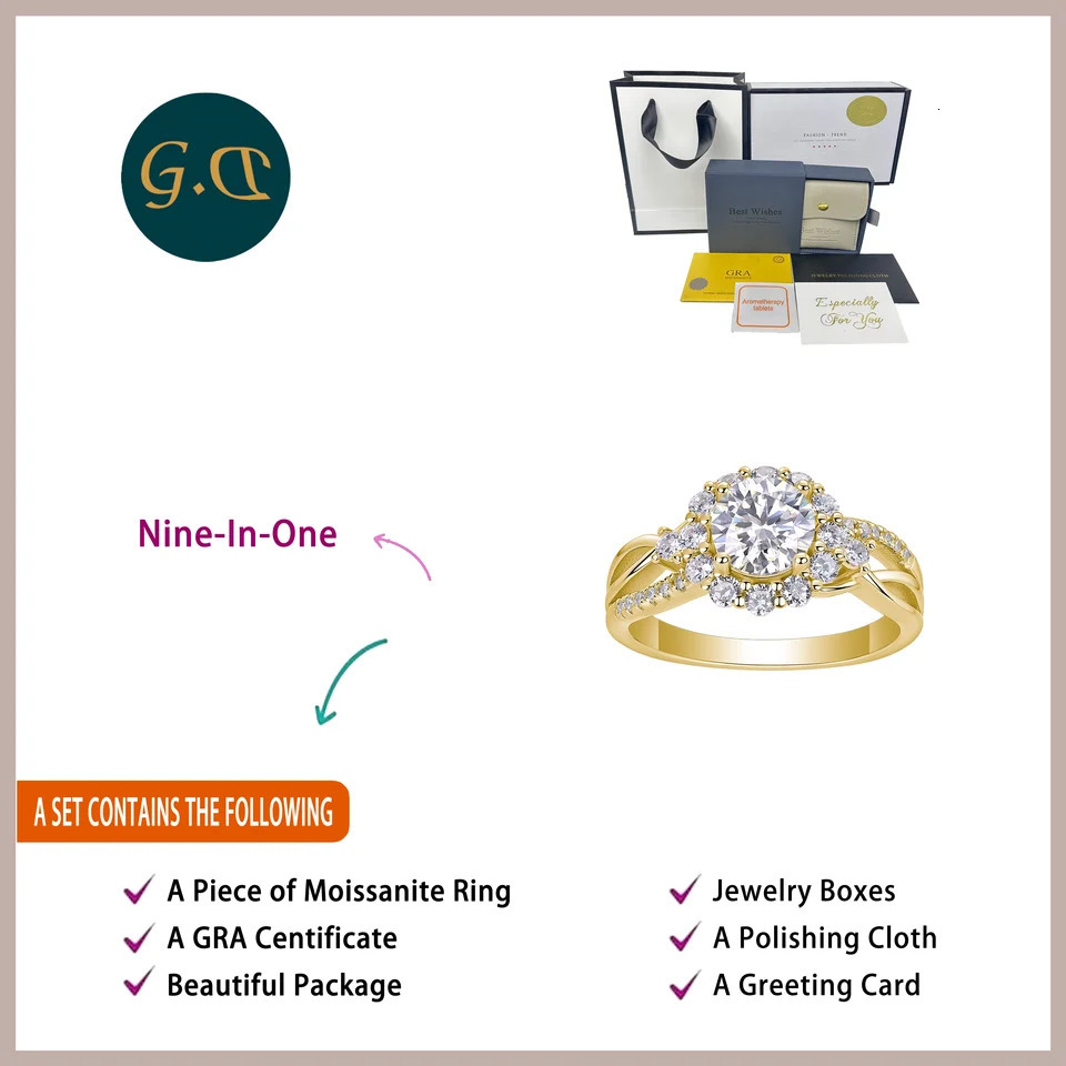 2.6ctw Flowering Flower Halo Engagement Ring -18K Gold Plated S925 Silver Promise of Eternal Blooming 250325
