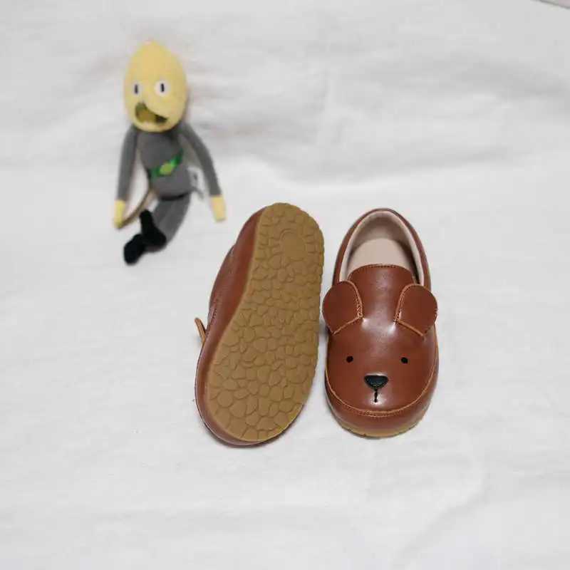 New Cartoon Rabbit Bear Childrens Casual Shoes Leather Fashion Girls Shoes Baby Boys School Apartment X250409