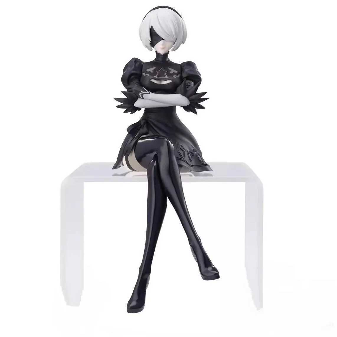 Nier Automata 2B A2 9S Sitting Position Game Graphics Mechanical Lifeforms Statues Collection Desktop Decoration Toy Gifts X250409