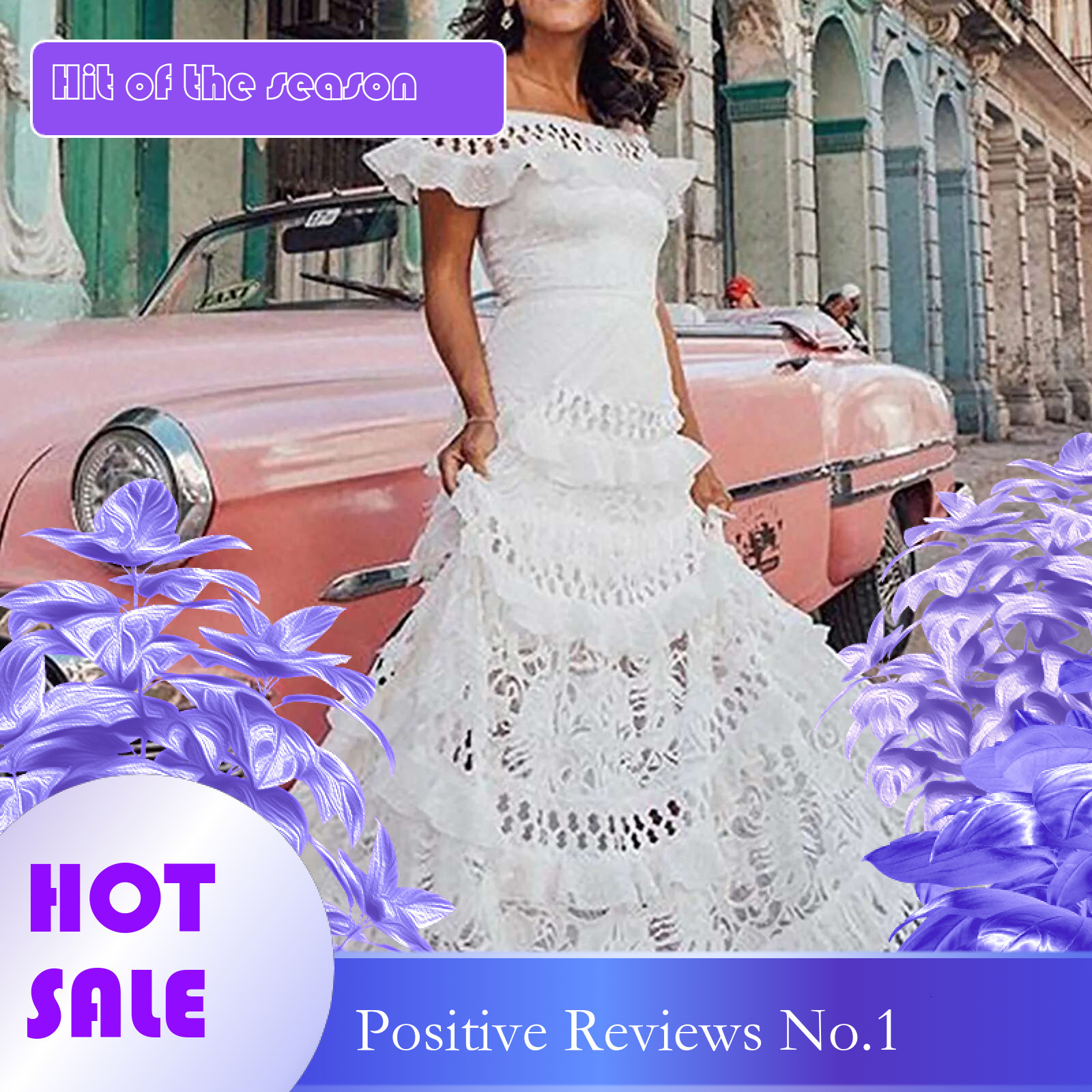 Dongdumaoyi Elegant Off Shoulder Solid Ruffle Long Evening Dress Summer Fashion Sleeveless Swing Classic Lace Hollow Party Sexy