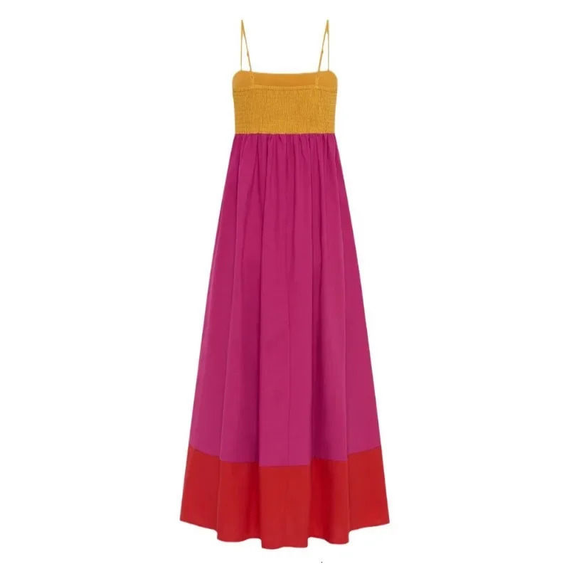 seaside vacation style long dress with temperature hanging summer European and American 250409