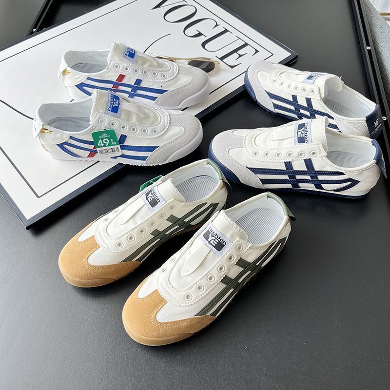 2025 Spring New One Step Canvas Shoes Forrest Gump Shoes Casual Shoes Versatile Lazy Shoes Low Top Shoes Couple Board Shoes