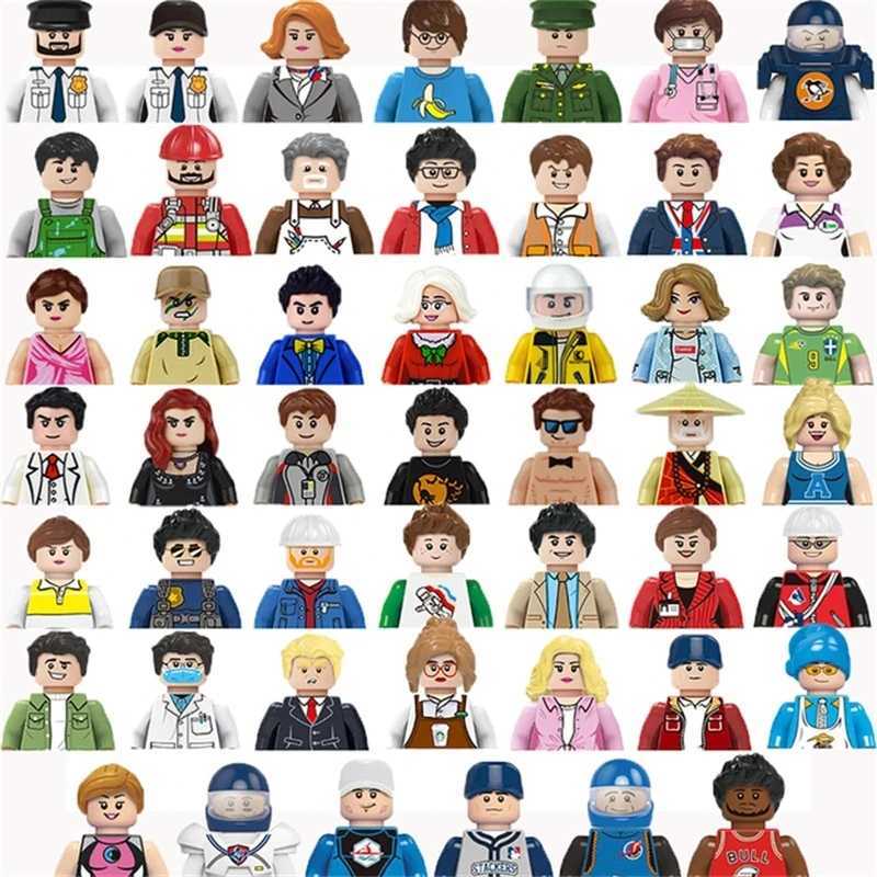 Childrens 3D Home Digital Set Building Blocks City Workers Firefighters Doctors Dolls Bricks Childrens Birthday Toys X250409