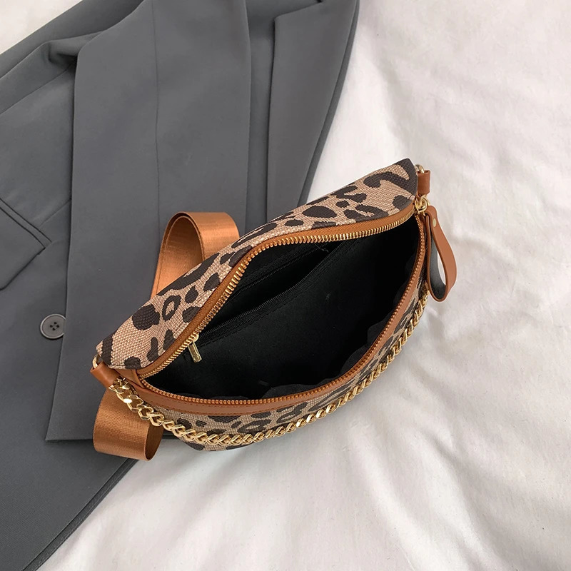 Leopard Print PU Waist Bag Fanny Pack Woman Chest Pack Belt Bag phone Purse Fashion Lady Shoulder Crossbody Bags 251107