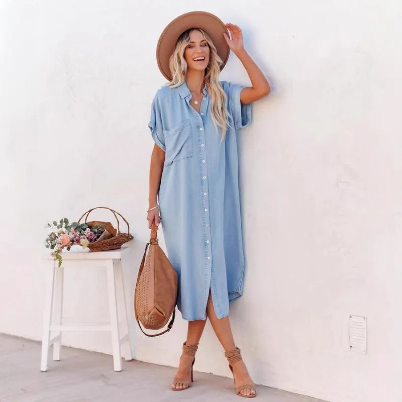 Open top wool sweater elegant womens dress patch work fashion lapel Maxi summer short sleeved simple party 250409