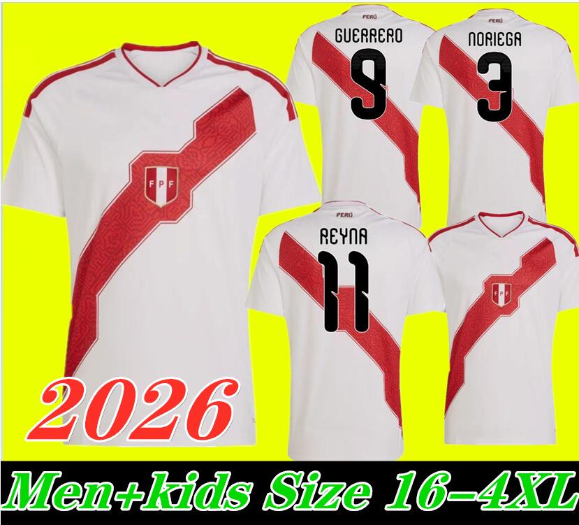 3XL 4XL 2026 Peru soccer jersey 25 26 27 pena YOTUN Inga REYNA GUERRERO La Bicolor Seleccion national team football shirt