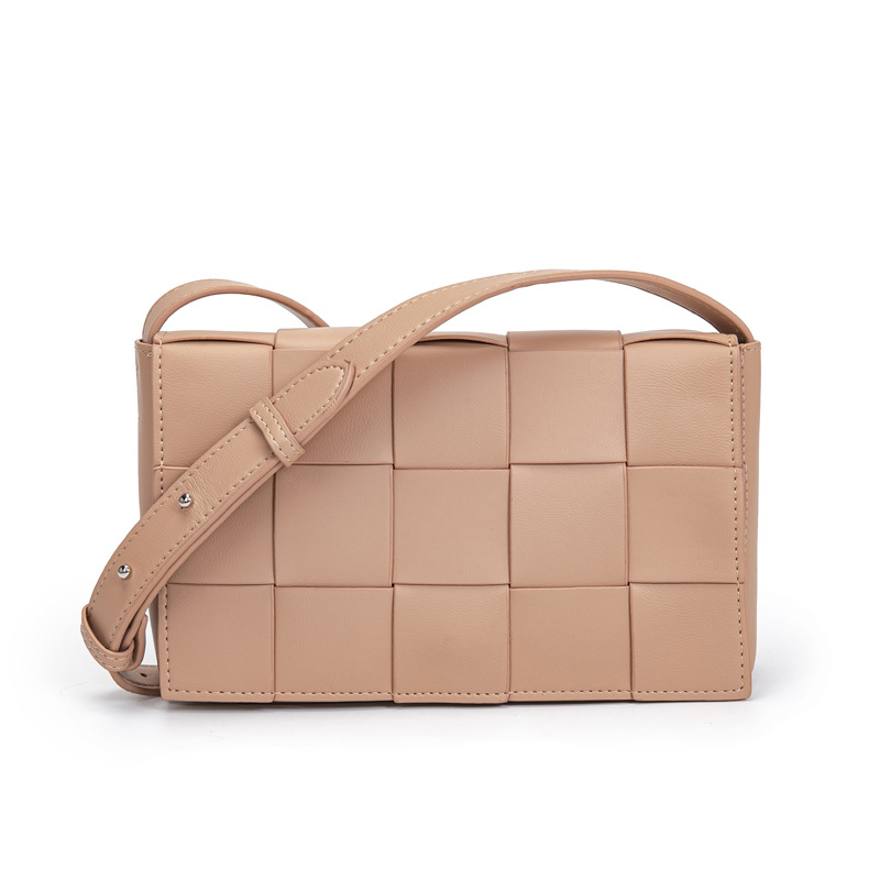 2025 New Style Woven Bag Women's Shoulder Bag Fashionable and Versatile Unisex Crossbody Bag High-end Light Luxury Checkered Bag