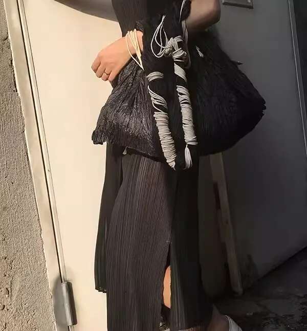 NEW Manual Casual Fabric Fold Handbag Women Single Shoulder Crossbody Large Capacity Tote Shopping Bag