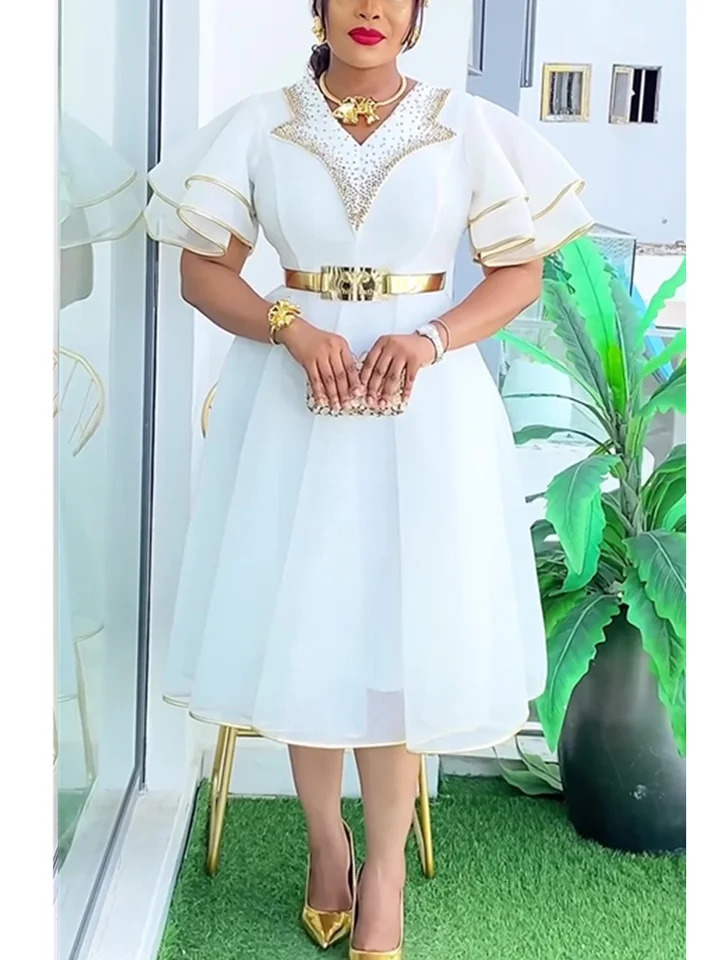 African Dresses for Women Plus Size Clothes Dashiki Ankara Turkey Outfits Elegant Muslim Wedding Party Skirts 250409