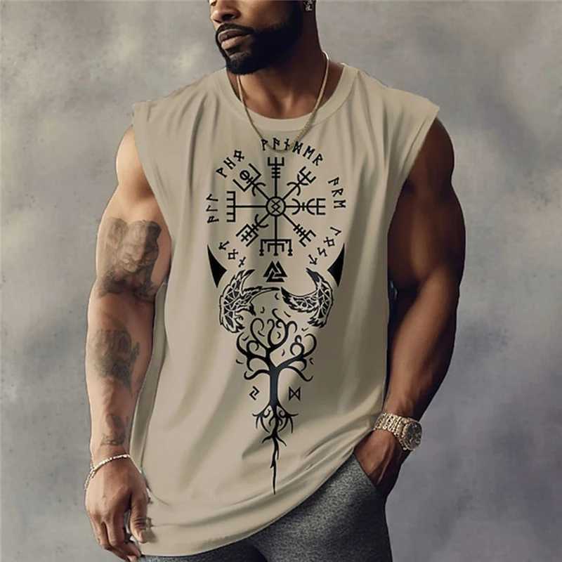 Mens tank top sleeveless mens graphic animal crew collar clothing 3D printing daily sports sleeveless printingXJ250409