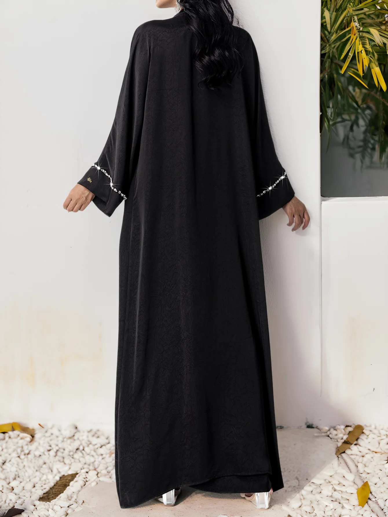 Eid al Fitr womens Abaya 2piece diamond party dress Muslim Kaftan robe Jalabiya Ramadan Dubai Vestido Largos 250409