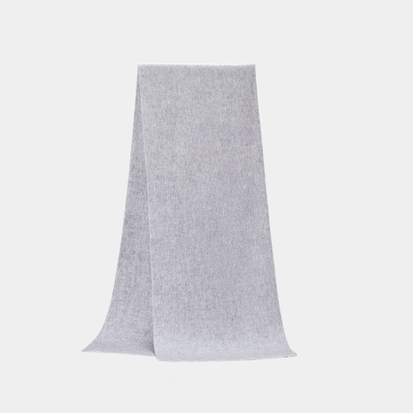K344 Short beard 100% wool scarf for women autumn and winter high-end all-match pure color elegant neck warm simple shawl wholesale