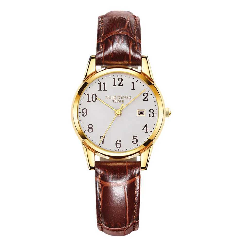 Chronos luxury womens watch high-quality womens quartz watch waterproof date leather womens watch reloj+boxT250408