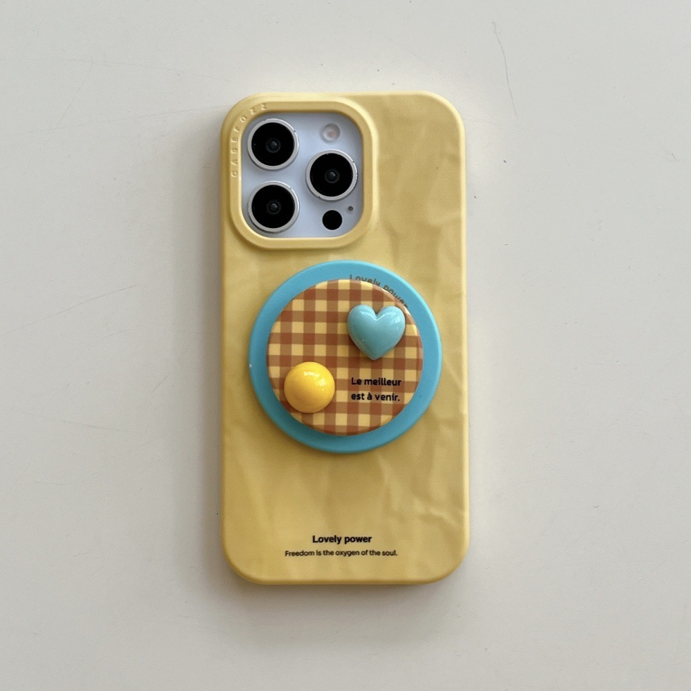 Plaid 3D Stand Origami Phone Case Compatible with iPhone 16 Pro Max Shockproof iPhone 15/14 Pro 13