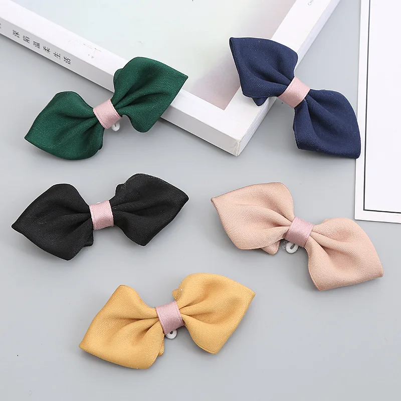 Childrens solid color baby needles without safety clothing accessories suitable for boys handmade dark bow ties 250407