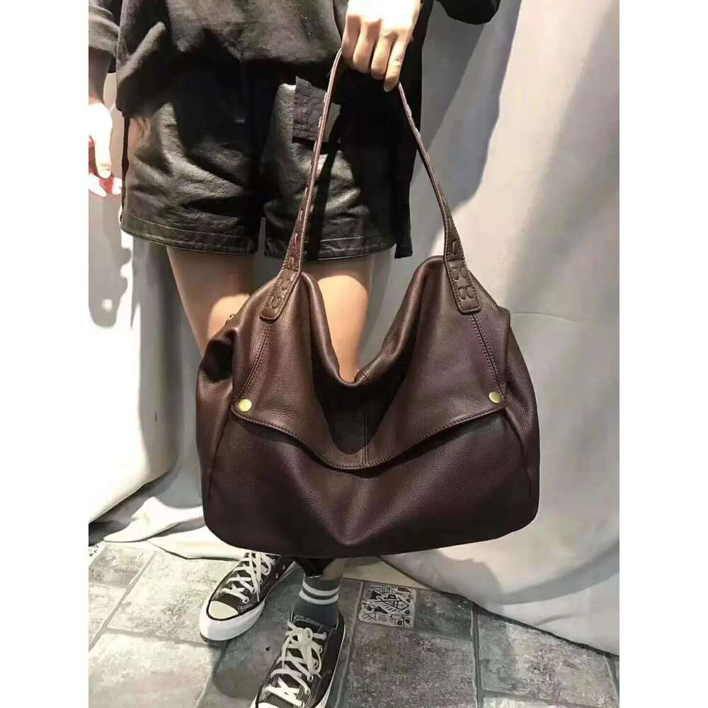 Top Quality Handbags Women Genuine Cow Leather Big Portable Shoulder Female Casual Tote Messenger Bag Large Capacity