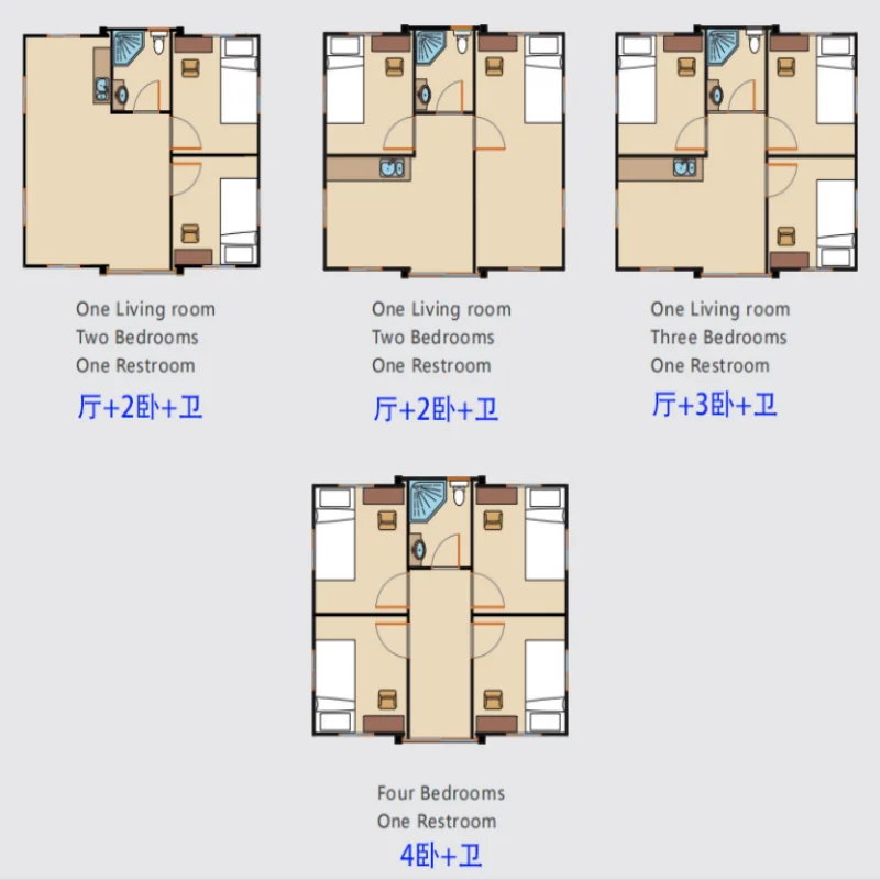Hot Sale Prefab House Villa Frame Pre Fab House Capsule Outdoor Customize Color Waterproof Mobile Homes Mobile Houses Leak Proof