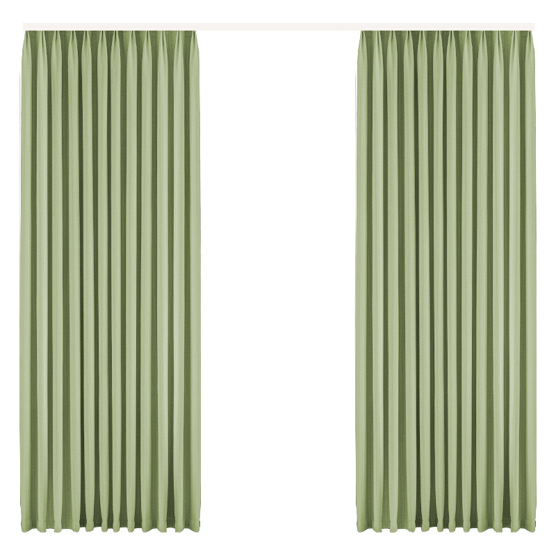 A949 Japanese style chenille fern leaf curtain living room bedroom bay window balcony blackout curtains thick jacquard fabric wholesale