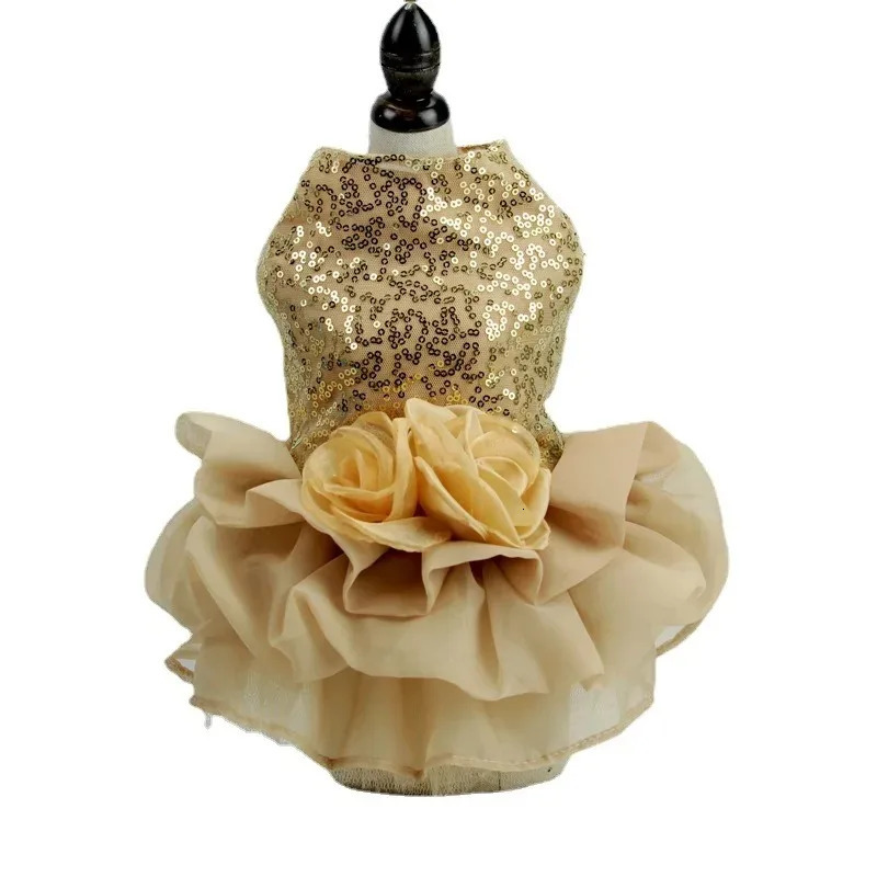 Dog Bow Dog Cat Skin Princess Wedding Summer Dress Dog Pet Wedding 250409