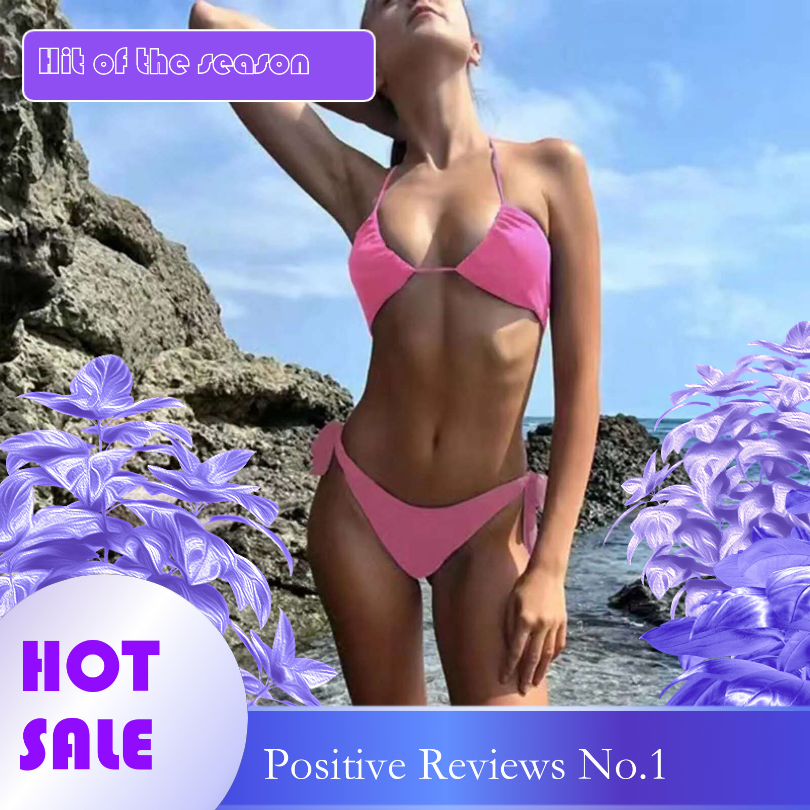 Dongdumaoyi Halter Brazilian Bikini Women Swimwear Female Swimsuit Two Pieces Set Padded Bather Bathing Suit Swim Lady