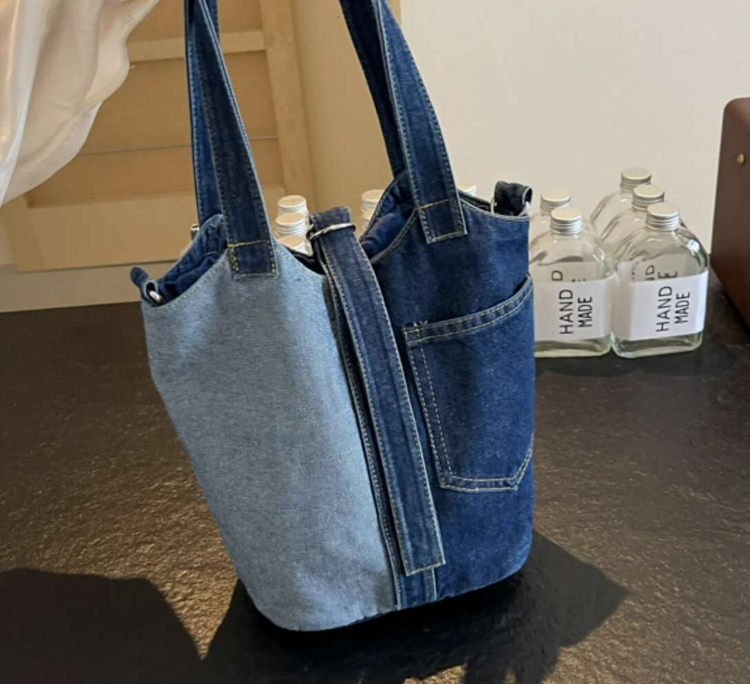 Stylish Handbags Denim Bucket Commuter Bulk Canvas Crossbody Tote Bags