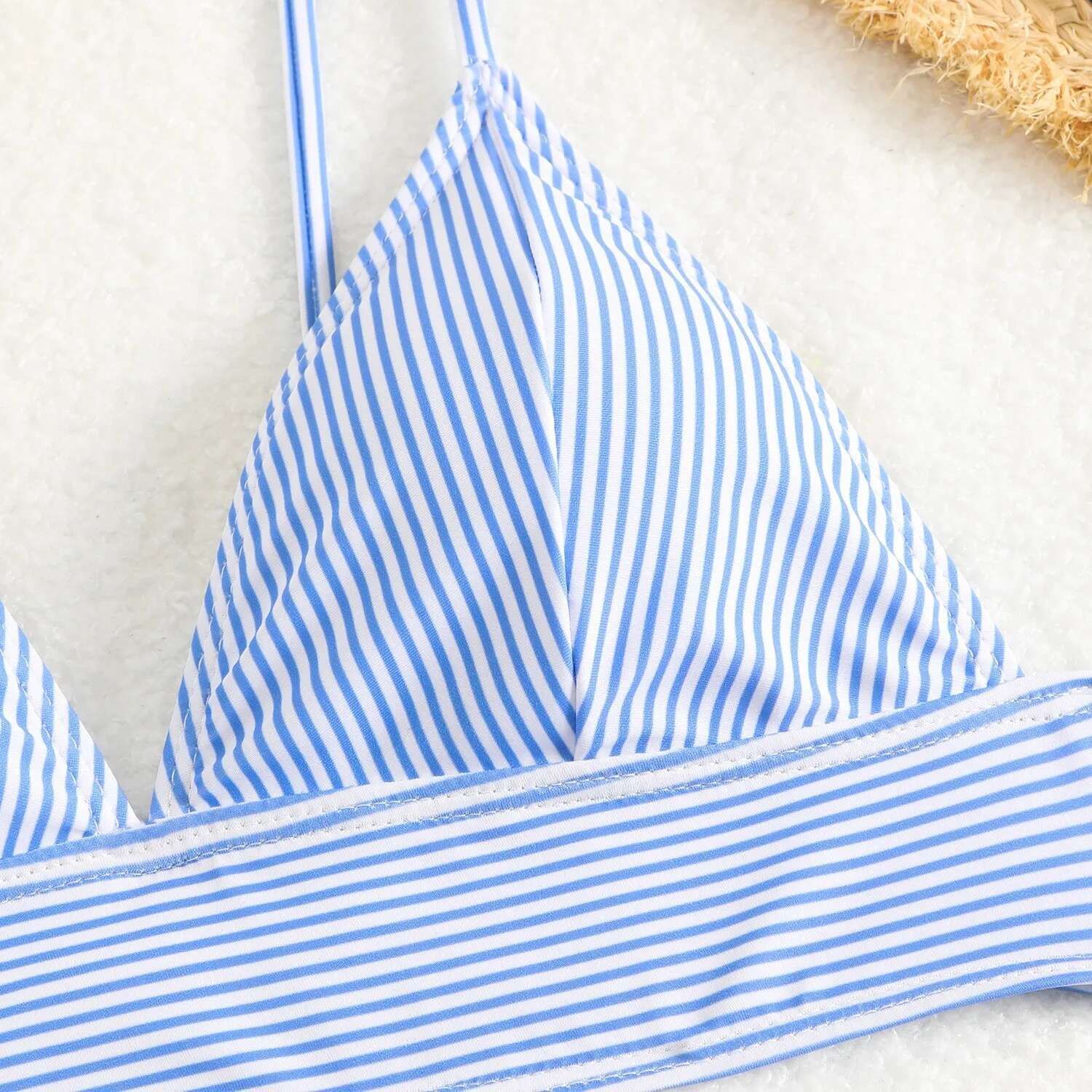 Dongdumaoyi Sexy Striped Print Bikini Set High Waist Swimsuit Women Backless Two Piece Swimwear Triangle Female Bathing Suit Biquini