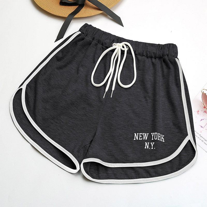 2025S Designer Shorts For Women Ins Style Women S Gray Letter Printed Sports Loose Shorts Beach Pants