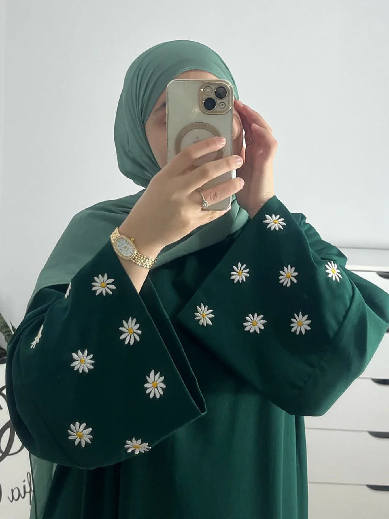 Eid al Fitr Muslim Dubai Womens Clothing Abaya Jalabiya Flower y Ramadan Morocco Robe Abayas Kaftan Islam Vestidos 250409